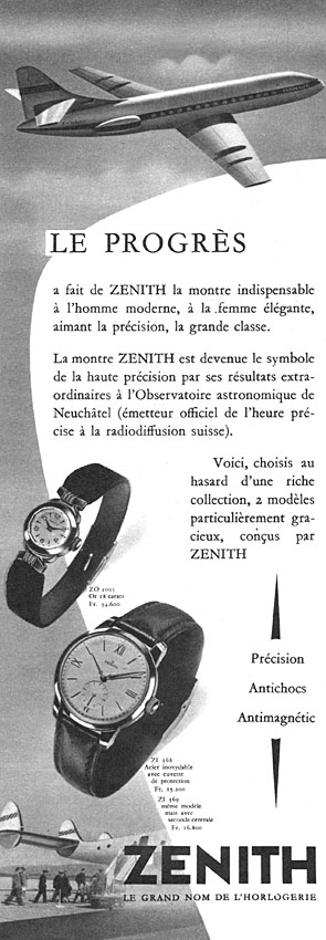 Publicit� Zenith 1956