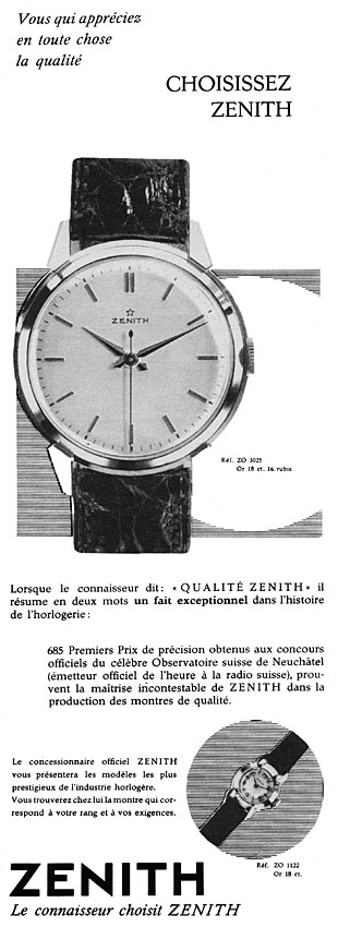 Publicit� Zenith 1957