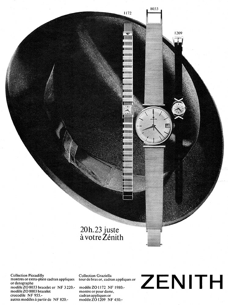 Publicit� Zenith 1960