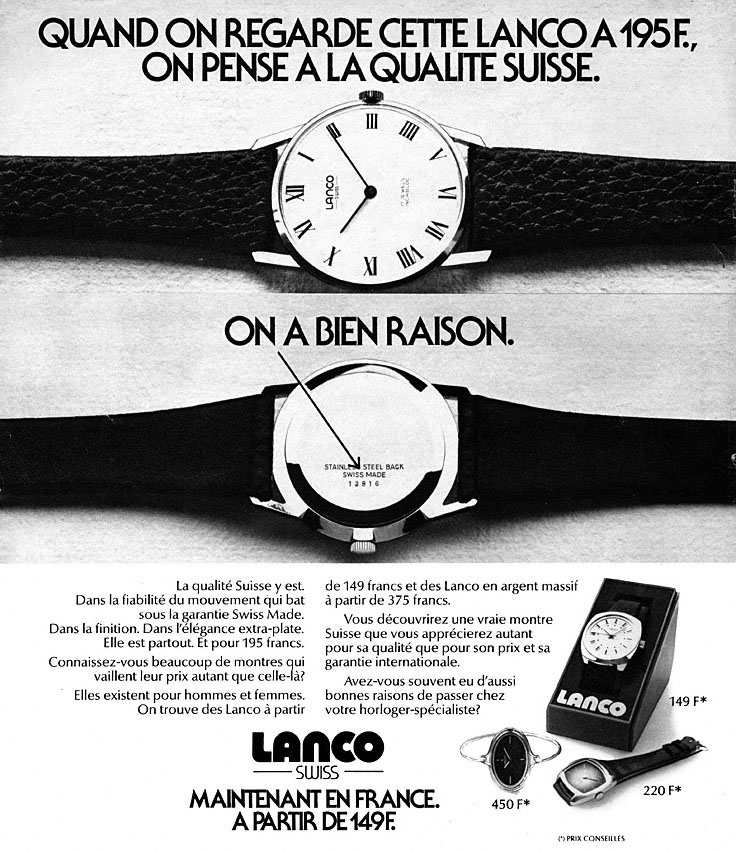 Publicit� Divers 1975