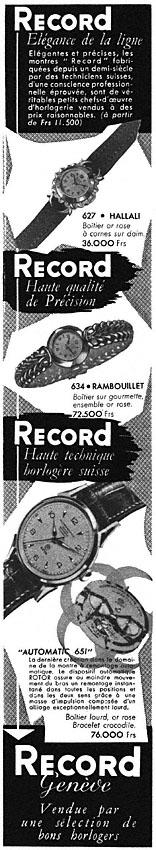 Publicit� Divers 1953