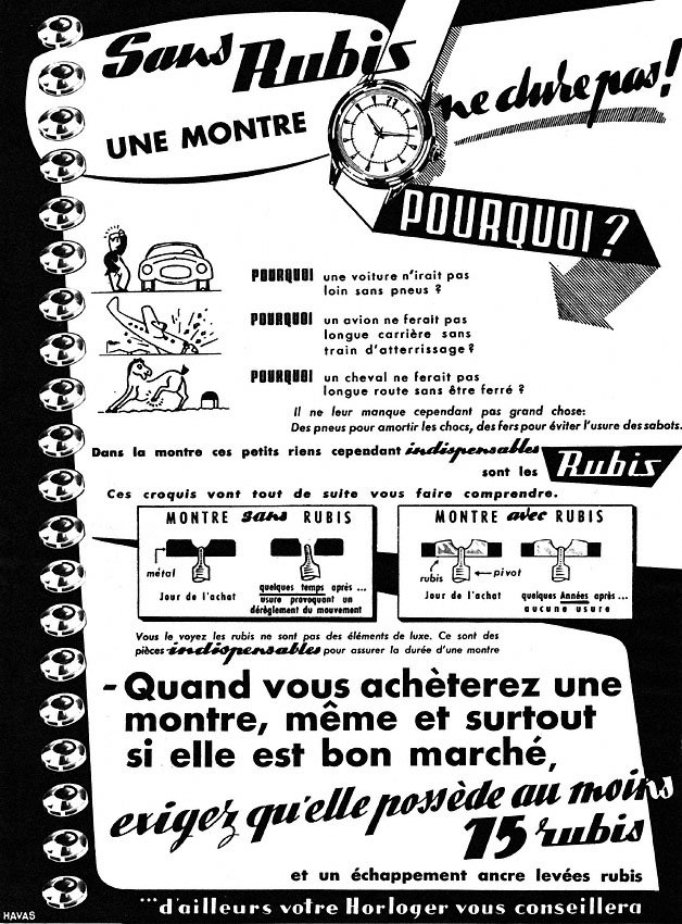 Publicit� Divers 1955