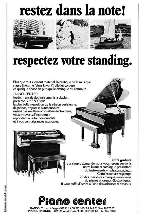 Marque Piano Center 1977