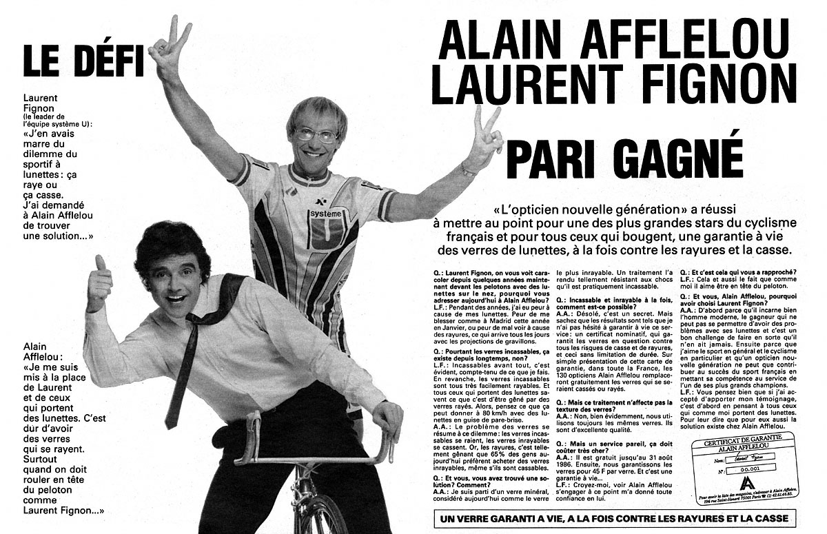Marque Alain Afflelou 1986