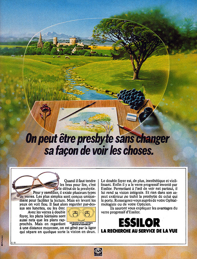 Publicit� Essilor 1980