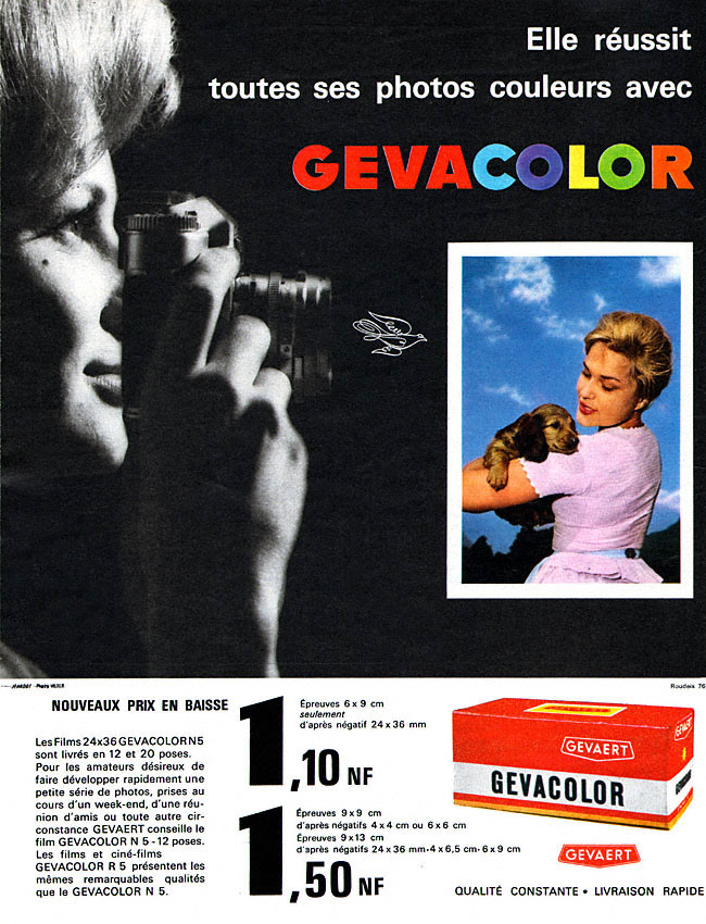 Publicit� Gevaert 1962