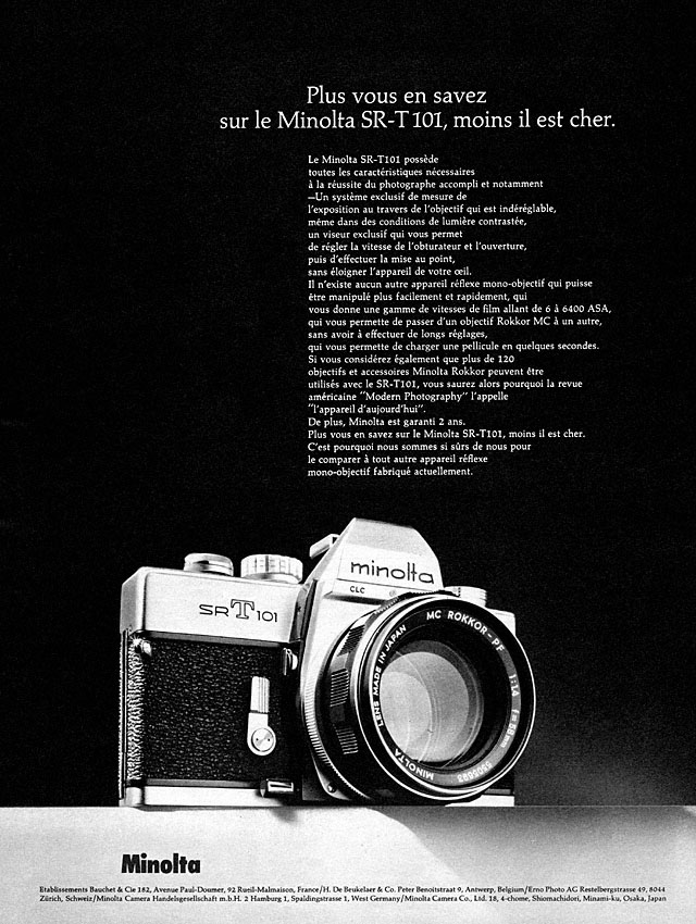 Marque Minolta 1970
