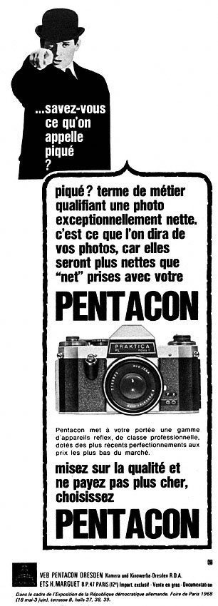 Publicit� Praktica 1968