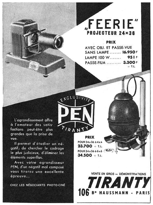 Publicit� Tiranty 1954