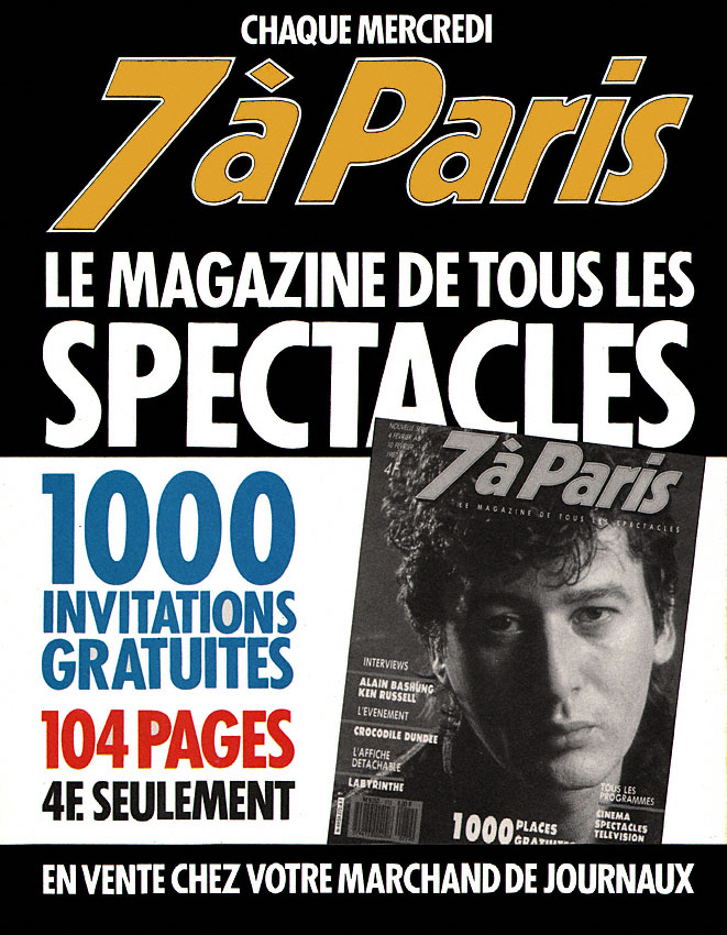 Publicit� 7aParis 1987