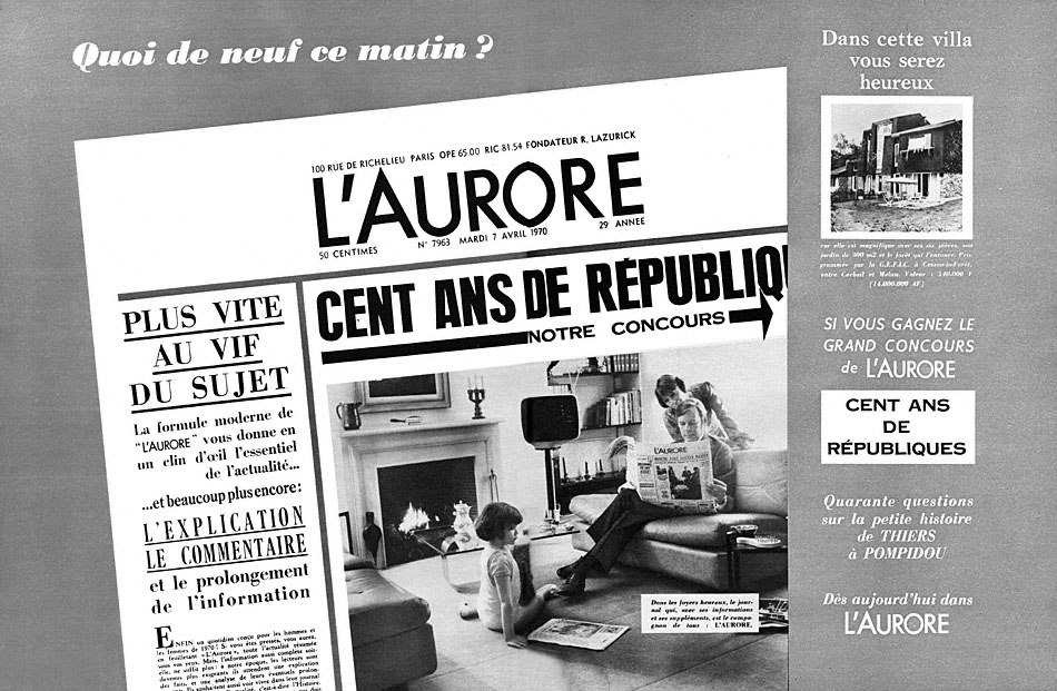 Publicit� L'Aurore 1970
