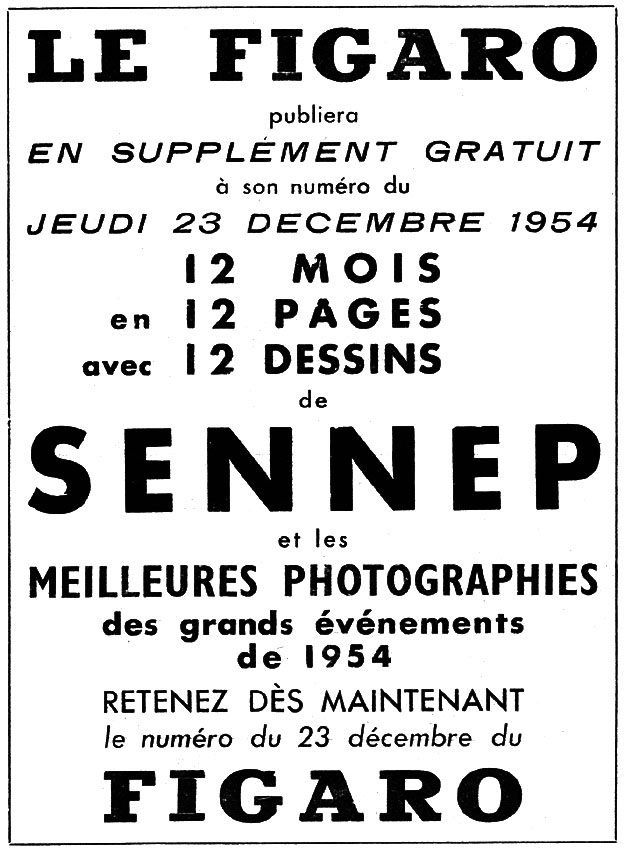 Publicit� Le Figaro 1954