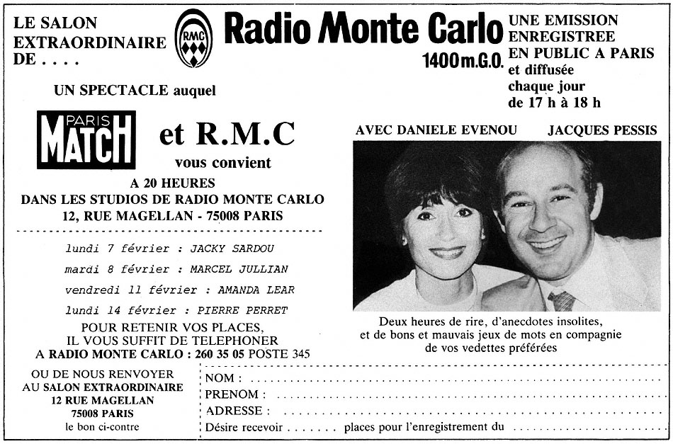 Marque Radio Monte Carlo 1983