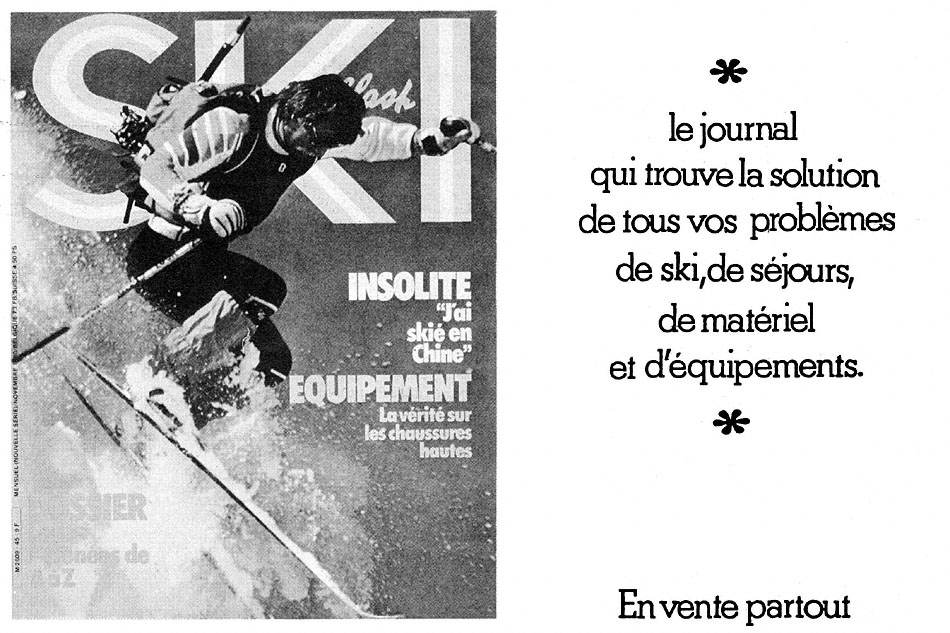 Publicit� Ski Magazine 1980