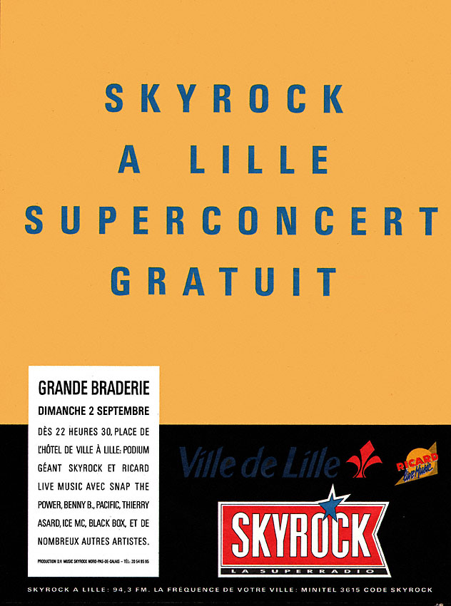 Publicit� Skyrock 1990