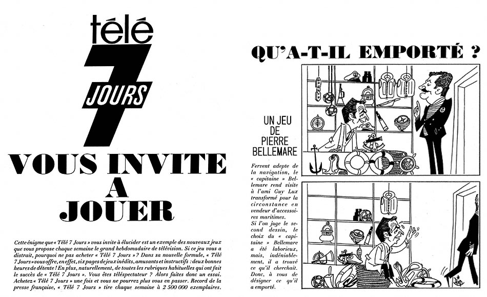 Publicit� Tele7jours 1969
