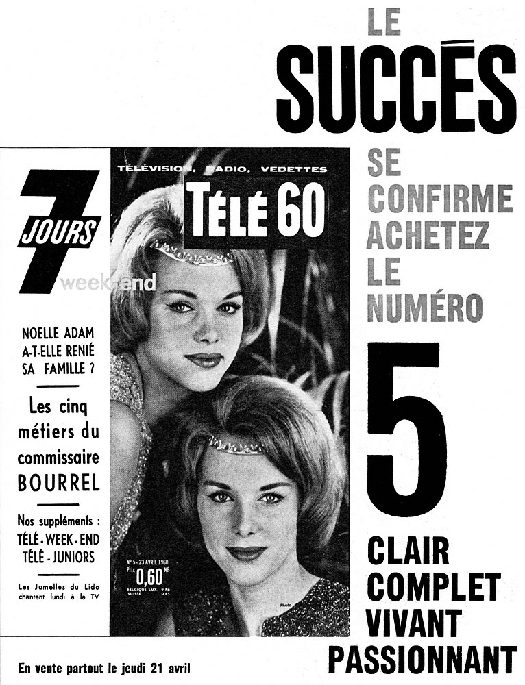 Publicit� Tele7jours 1960