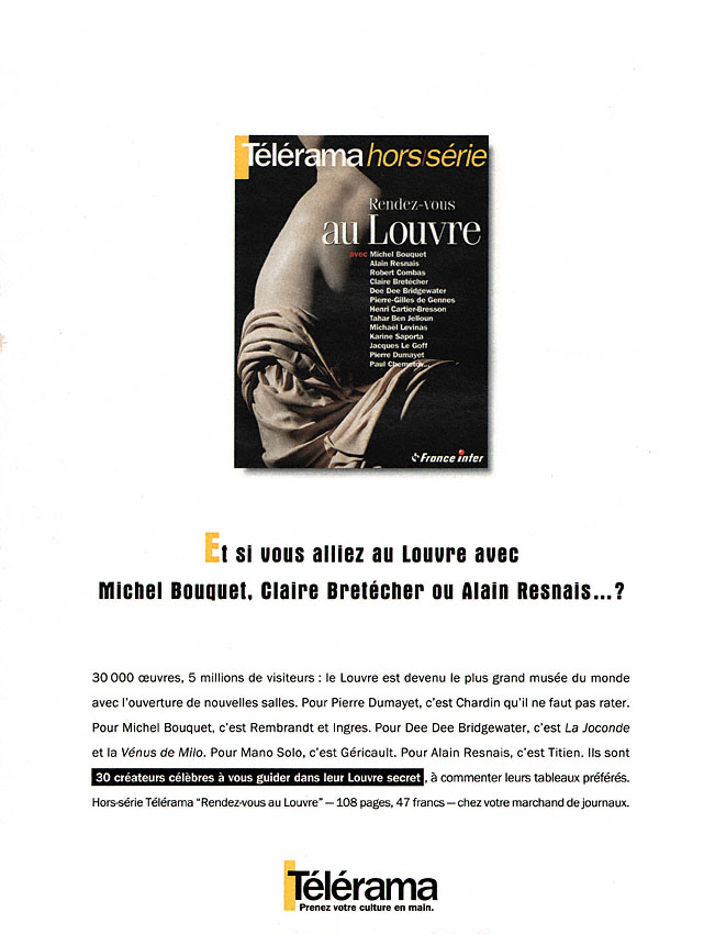 Publicit� Telerama 1998