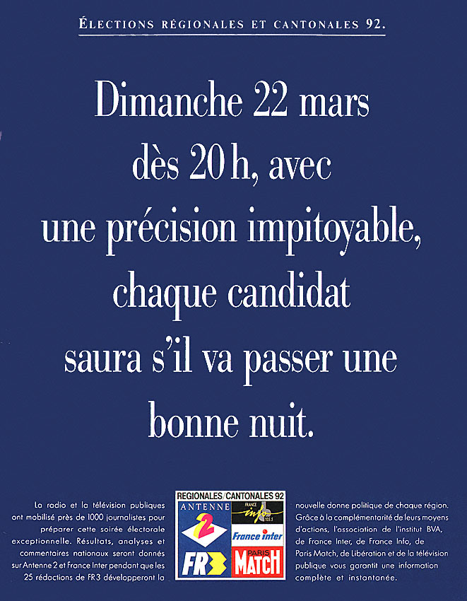 Publicit� Divers 1992