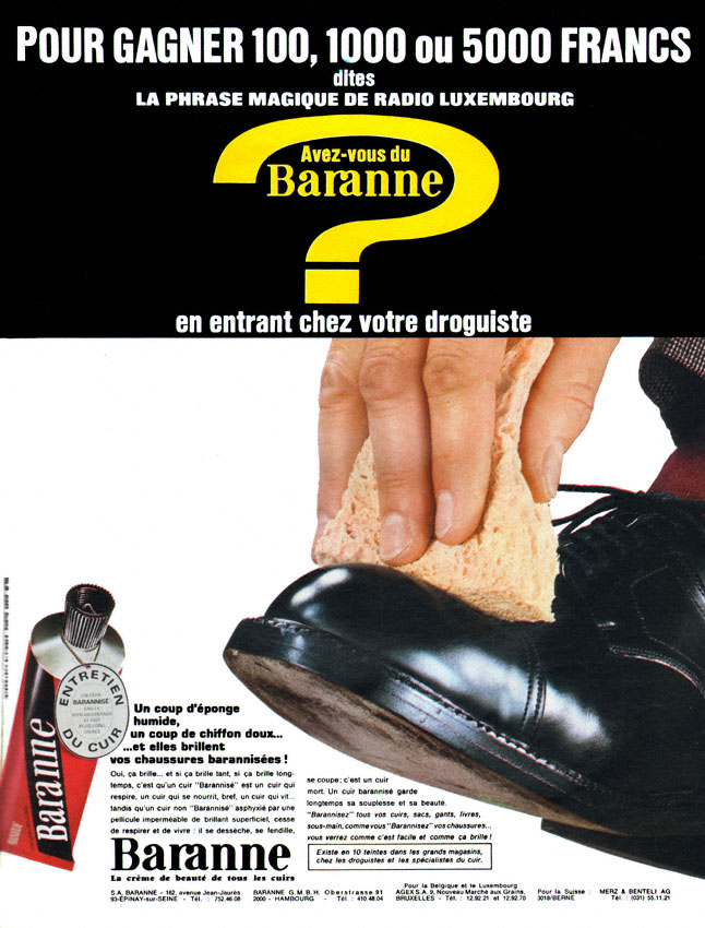 Publicit� Baranne 1968