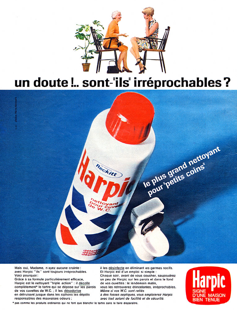 Publicit� Harpic 1967