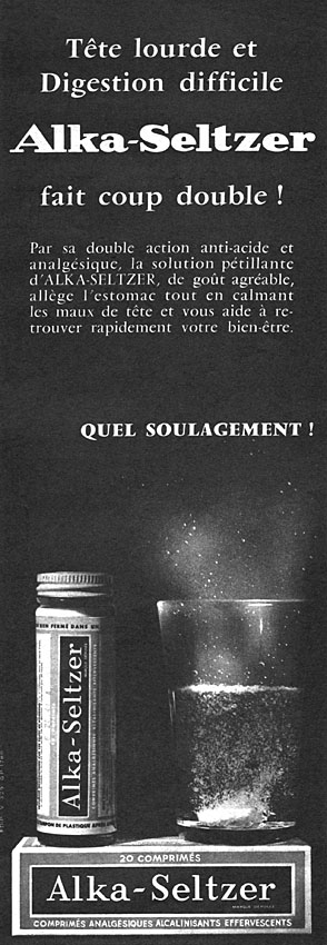 Publicit� Alka-Seltzer 1962
