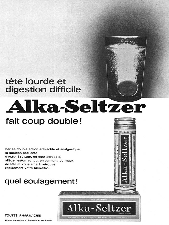 Publicit� Alka-Seltzer 1964