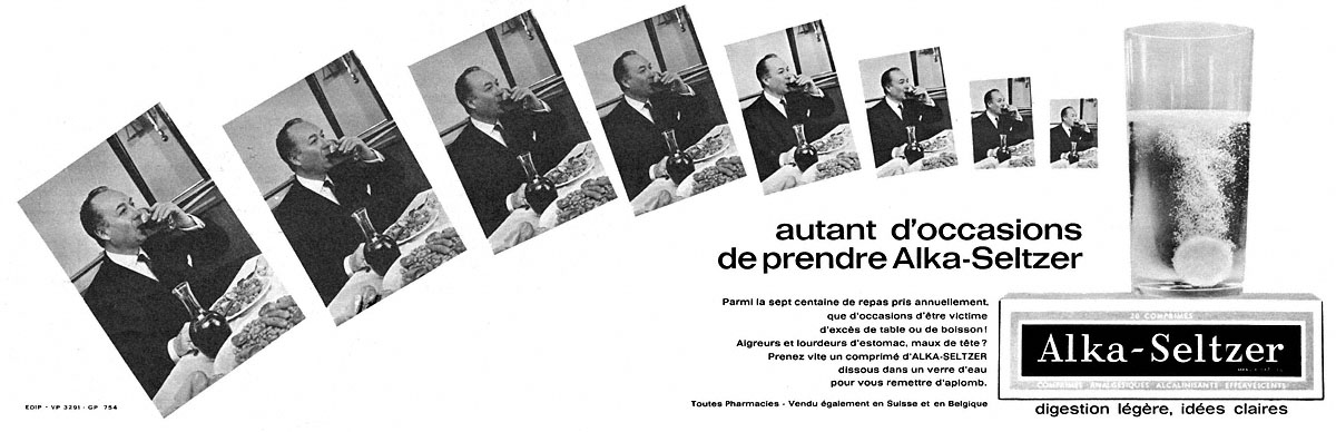 Publicit� Alka-Seltzer 1964