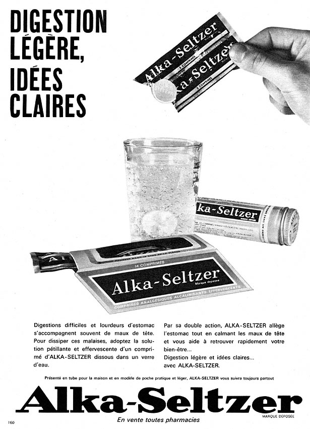 Publicit� Alka-Seltzer 1966