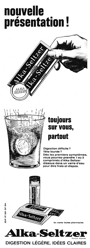 Publicit� Alka-Seltzer 1966