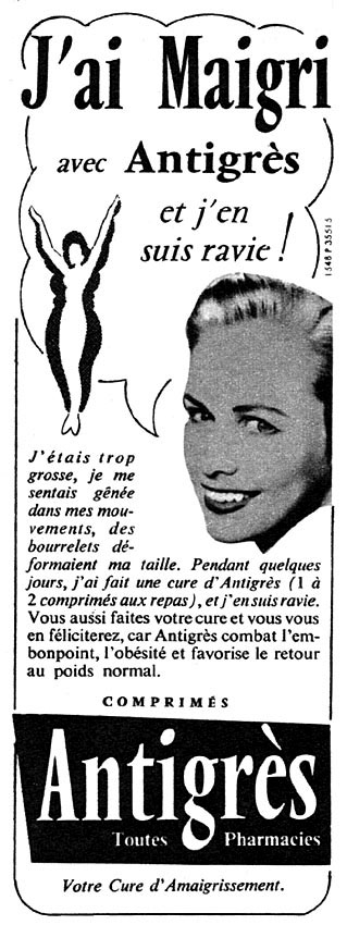 Publicit� Antigres 1956
