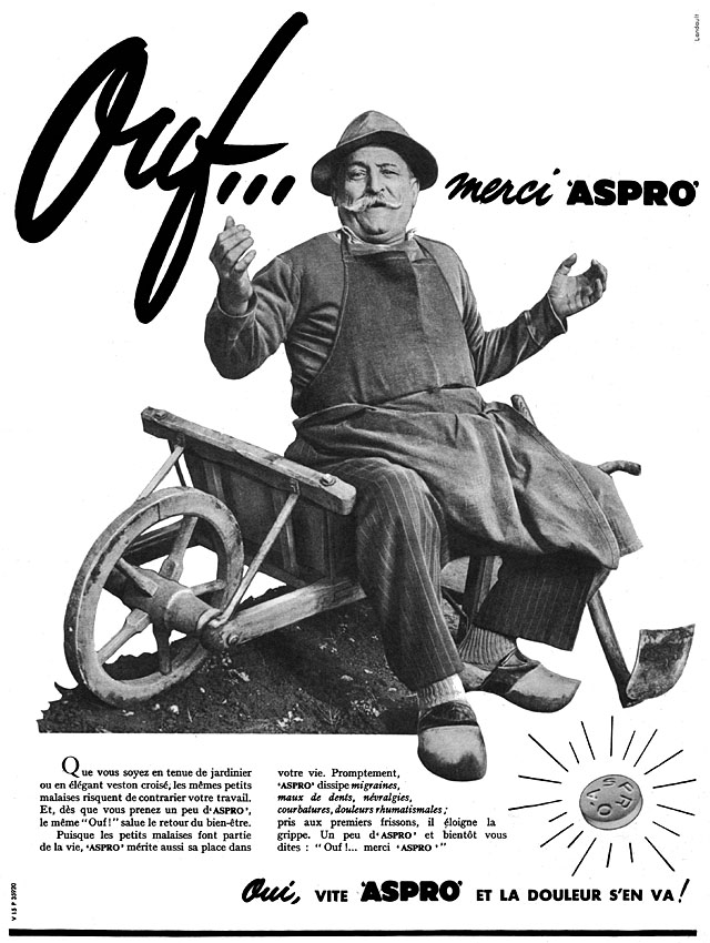 Publicit� Aspro 1957