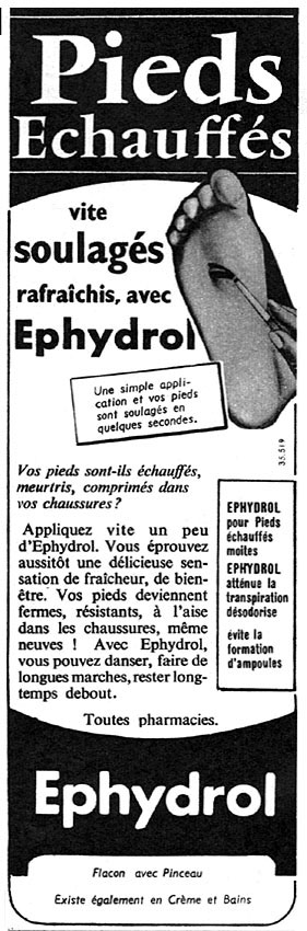 Publicit� Ephydrol 1956