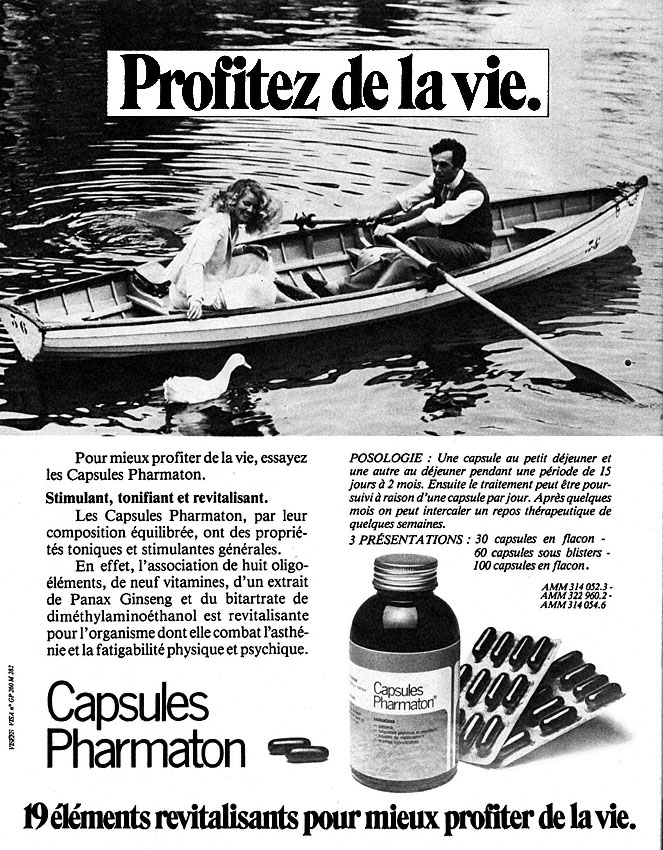 Publicit� Pharmaton 1980