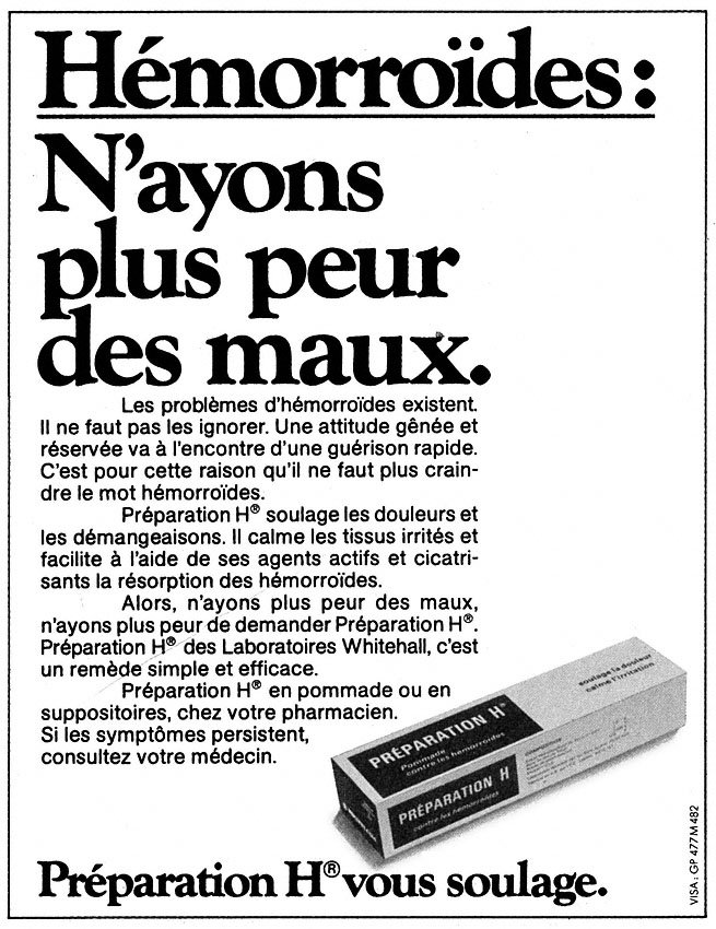 Publicit� Pr�paration H 1981