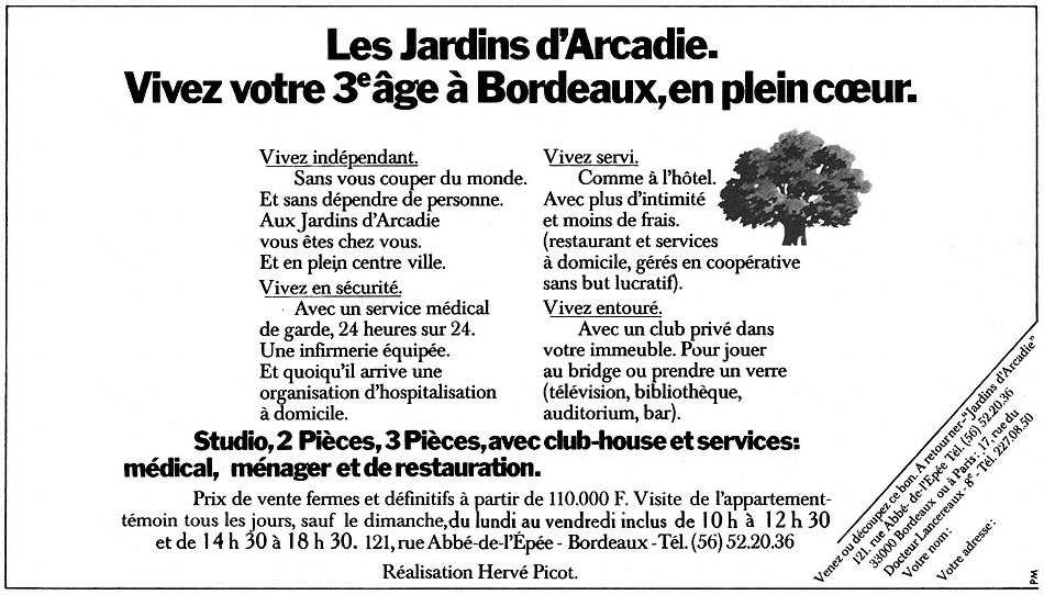 Marque Jardins Arcadie 1974