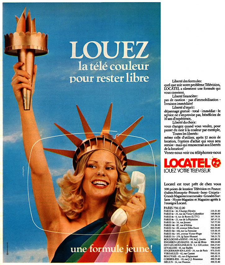 Publicit� Locatel 1973