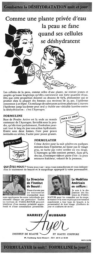 Publicit� Ayer 1954