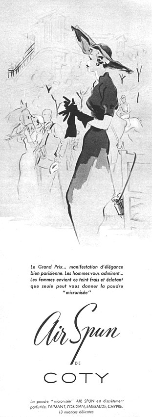 Publicit� Coty 1950