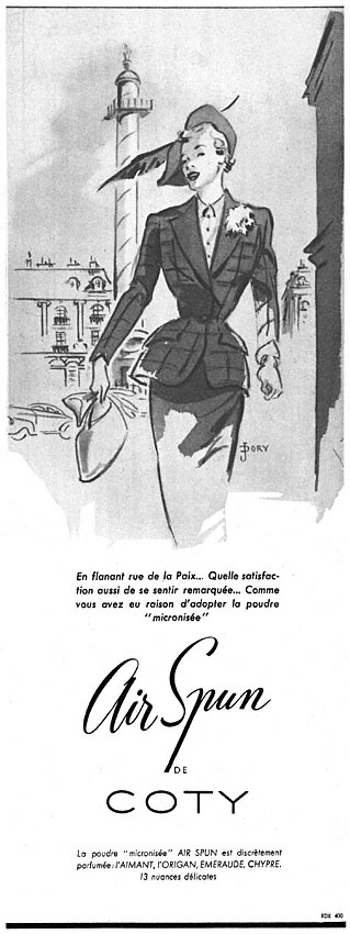 Publicit� Coty 1950
