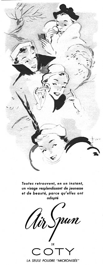 Publicit� Coty 1950