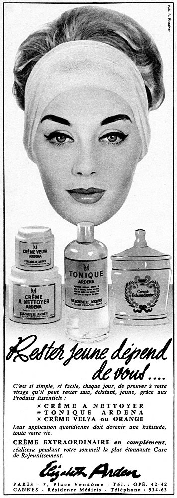 Publicit� Elizabeth Arden 1959