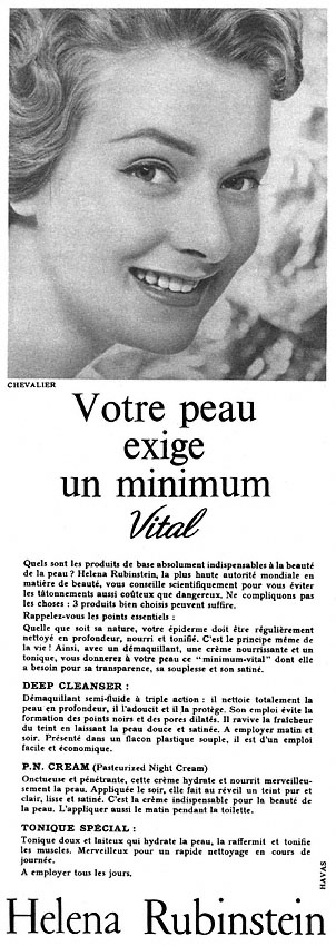 Publicit� Helena Rubinstein 1956