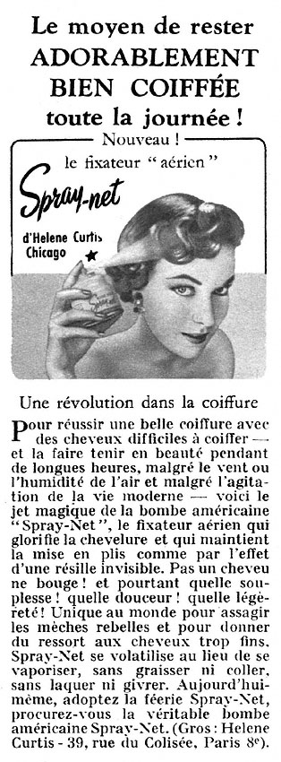Publicit� Helene Curtis 1953