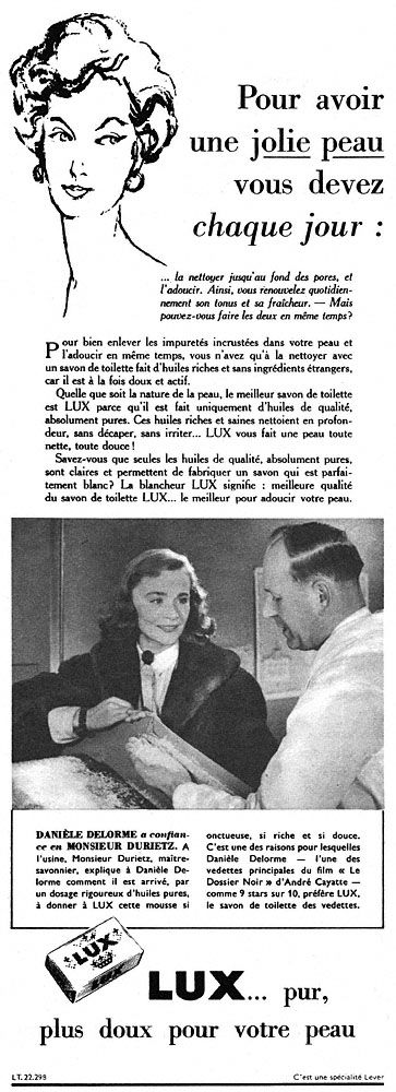 Publicit� Lux 1955