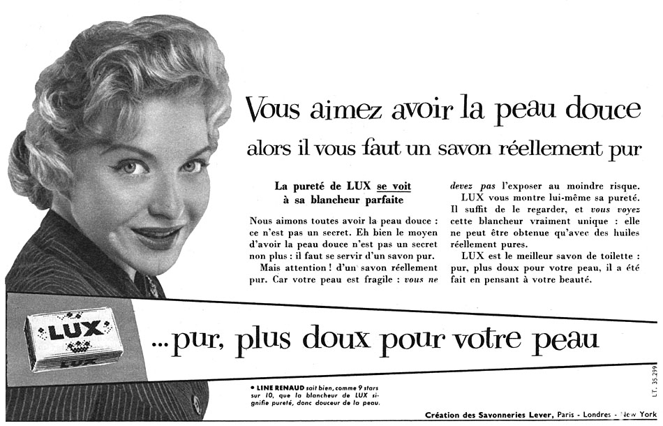 Publicit� Lux 1956