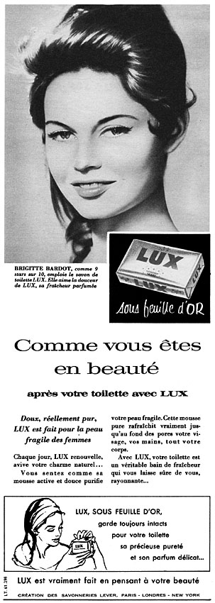 Publicit� Lux 1957