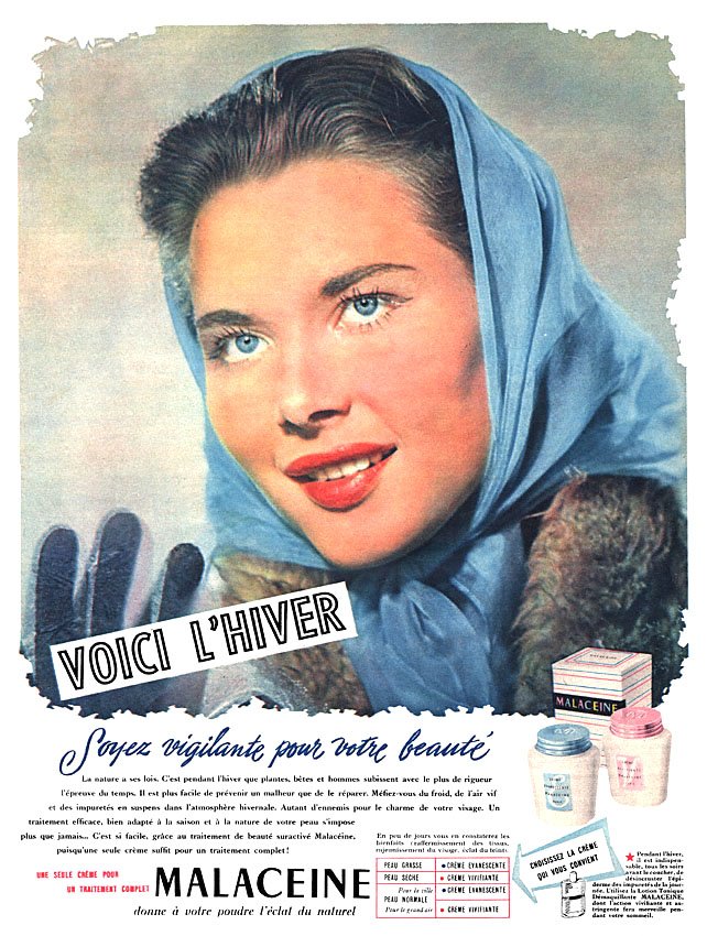 Publicit� Malaceine 1951