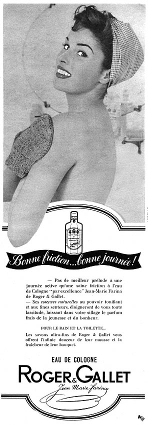 Publicit� Roger & Gallet 1955