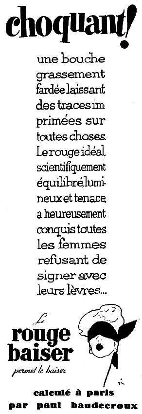 Marque Rouge baiser 1953